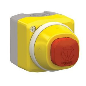 Ill. emergency stop control box 24V white/red fixed 1N