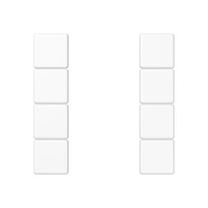 Tastafdekking compleet 4-voudig A(S)500 alp. wit KNX