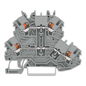 2-etageklem Met drukknop Rijg-/rijgklem grijs VVE=50