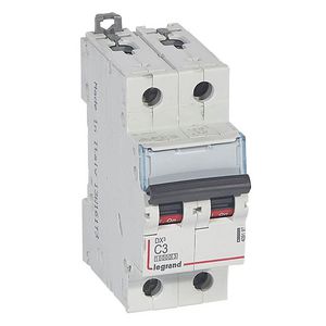 Installatieautomaat MCB DX³ 2-polig C-karakteristiek 3A 10000A