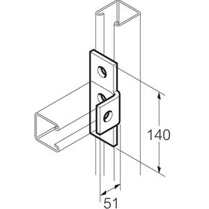 Bevestigings T-stuk 90gr.Thvz