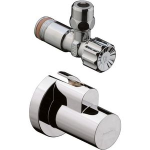 Flowstar hoekstopkraan chroom diameter 10mm knel met rozet