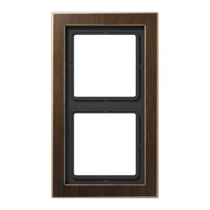 Afdekraam 2-voudig LSD messing antiek