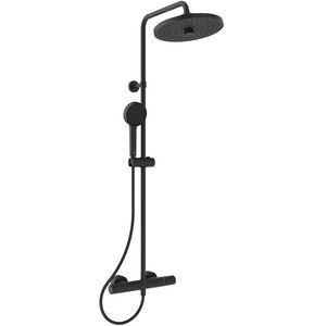 Douchesysteem thermostatisch silk black CERATHERM T25+ Ø260mm 12l/min. hoh 150mm incl. s-koppelingen