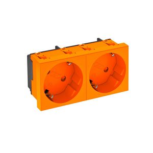 Contactdoos 2-vdg 33gr 250V 10/16A carbonaat 6120105