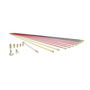 Set glasfiber trekstaven SUPER Ø4mm 2x1m +Ø5mm 6x1m +Ø6mm 2x1m.