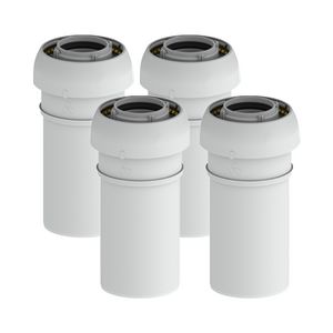 Set met 4 verlengpijpen EasySafe PP Ø60/100mm L=250mm