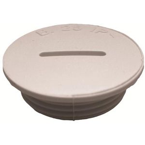 Plug Round Polyamide 6+25 glasvezel M12 Grijs RAL7035