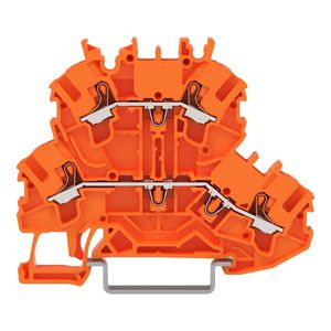 2-etageklem Met drukknop Rijg-/rijgklem oranje VVE=50
