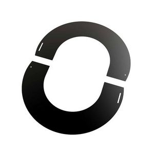 DW Ø125mm Rozet 2 delig 0-30° zwart