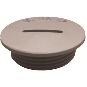 Plug Round Polyamide 6+25 glasvezel M12 Grijs RAL7001