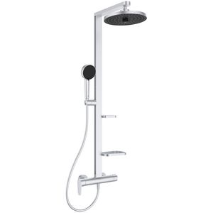 Douchesysteem met mengkraan + hoofddouche ø260mm CERAFLOW Alu+ Silver