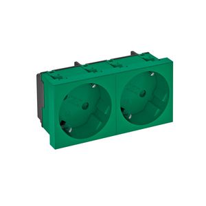 Contactdoos 2-vdg 33gr 250V 10/16A carbonaat 6120107