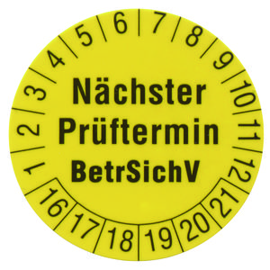 Testlabels Ø30mm, 250 stuks, geel