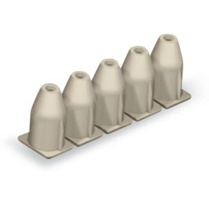 Isolatiestop 0,25-0,5mm² 5 stuks/strip lichtgrijs VVE=25