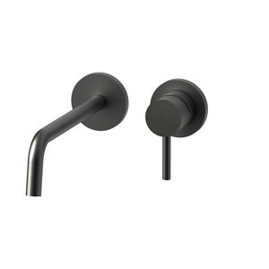 Inbouw wastafelmengkraan+uitloop 245mm 2 rozetten diam.70