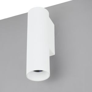 Ronde Lumiko opbouw enkelvoudig wand armatuur kleur wit ges