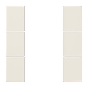 Tastafdekking compleet 3-voudig LS wit KNX