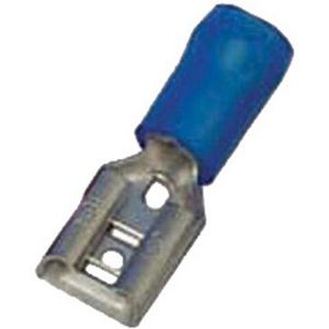 Geisoleerd vlaksteekhuls 1,5-2,5mm² 6,3x0,8 bl.tinbr VVE=100