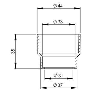 Waterstroom reduceerstuk XS/XT