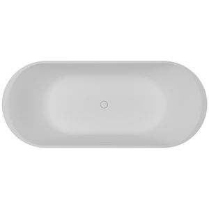 Vrijstaand ligbad Valor 170x72cm mat wit solid surface incl. sifon