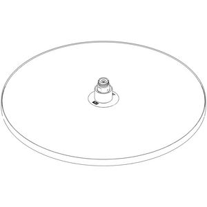 Regendouche rond 400mm Dark Platinum geborsteld
