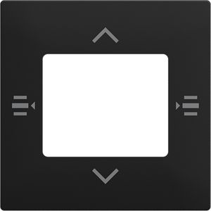 Centraalplaat tbv tastsensor bussysteem  i-bus KNX 6v sensor met displaysensor 6108/60-500 balance SI matzwart (6108/61-915)