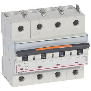 Installatieautomaat 4-polig D-karakteristiek 20A 25kA DX³ DIN