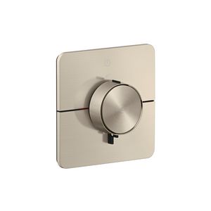 Thermafbouwdeel 1F SoftSquare Brushed Nickel ShowerSelect ID