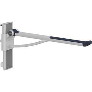 Toiletsteun 850mm zijw. rechts montage aan wandrail PLUS donkerblauw (incl. rail)