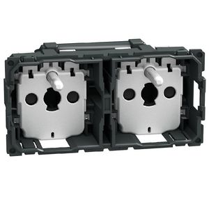 Doos a 30st. Light Now vlakke Wandcontactdoos 2X2P+Penaarde voorbedraad