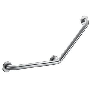 Wandbeugel 45° 400x400mm Ø32mm 3 bev. RVS mat gepol.