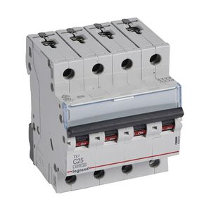 Installatieautomaat MCB TX3 4-polig C-karakteristiek 25A 6000A