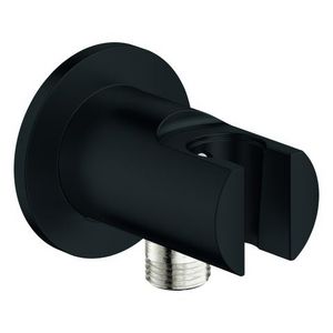 Tempesta wandaansluitbocht met houder matte black (mat zwart) (prof)