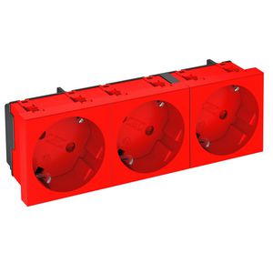 Contactdoos 3-vdg 33gr 250V 10/16A carbonaat 6120129