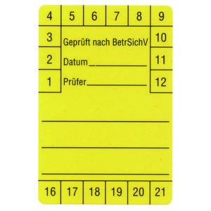 Testlabels 60x40 mm, 250 stuks, geel