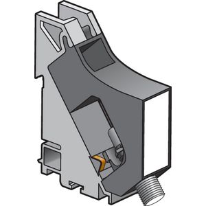 DIN-rail module F-type coaxconnector centrale mont.RG6 kabel