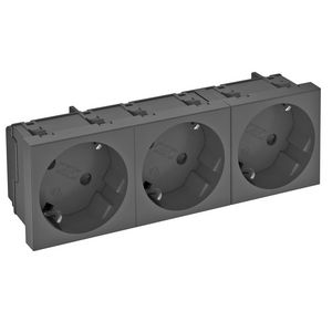 Contactdoos 3-vdg 33gr 250V 10/16A carbonaat 6120131