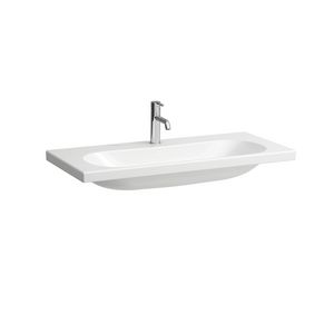 Wastafel LUA 100x46cm +kraangat -over voorH403562112 wit