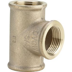 T-stuk draadfitting brons 1.1/4" (3x bn.) 3130