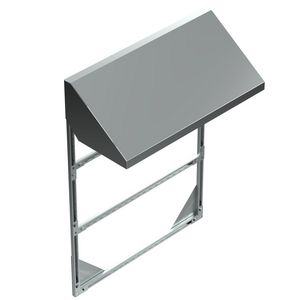 Muurshelter 1 meter breed 1084x750x1500 Staal bandverzinkt z