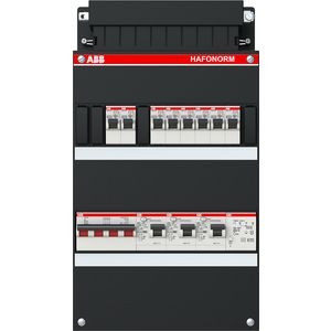 Installatiekast 8x achter 3x 30mA + T + HS 3-f
