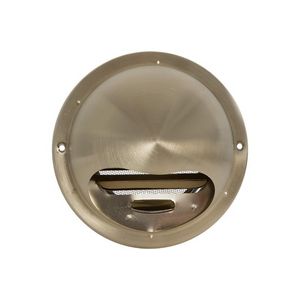 RVS buitenrooster bol model gaas Ø100mm messing
