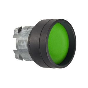 Drukknop Verdiept Terugvering Ø22mm Groen Zwart metaal