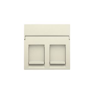 Centraalplaat data 2x RJ cream