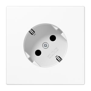Wandcontactdoos alpin wit met R/A 45gr LS990