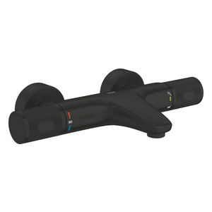 Badthermostaatkraan 150 mm M/Kopp mat zwart
