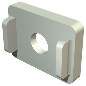 Afstandsstuk vleugels metaal 25,5x19x4mm lichtgrijs VVE=100
