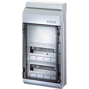 au. beh. KV IP65 24 modul 2x12 + extra Din rail Tule invoer