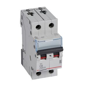Installatieautomaat MCB TX3 2-polig C-karakteristiek 6A 6000A